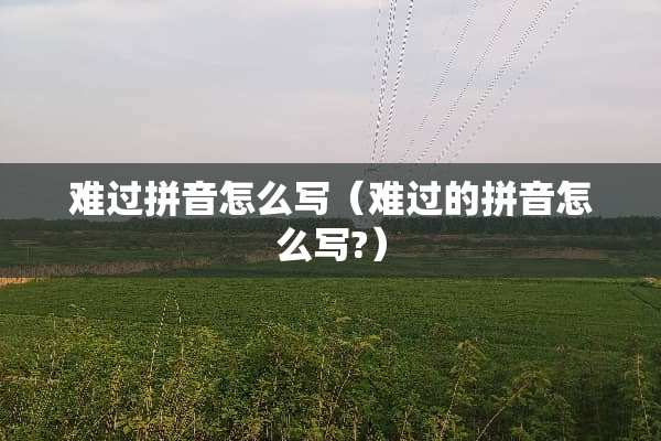 难过拼音怎么写（难过的拼音怎么写?）