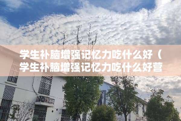 学生补脑增强记忆力吃什么好（学生补脑增强记忆力吃什么好营养八宝粥的配方）