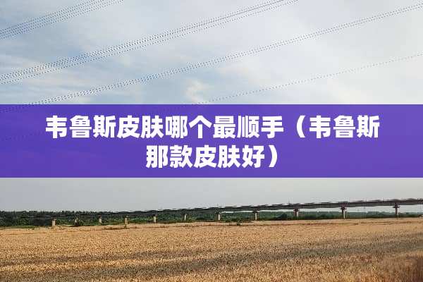 韦鲁斯皮肤哪个最顺手（韦鲁斯那款皮肤好）
