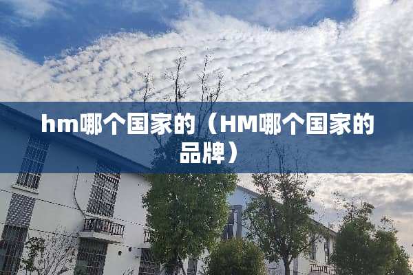 hm哪个国家的（HM哪个国家的品牌）