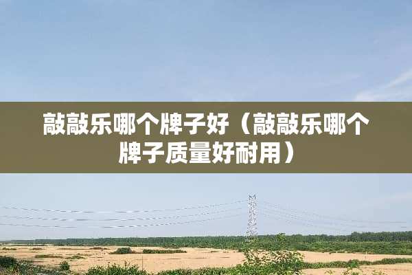 敲敲乐哪个牌子好（敲敲乐哪个牌子质量好耐用）