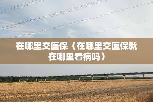 在哪里交医保（在哪里交医保就在哪里看病吗）