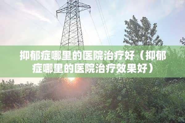 抑郁症哪里的医院治疗好（抑郁症哪里的医院治疗效果好）