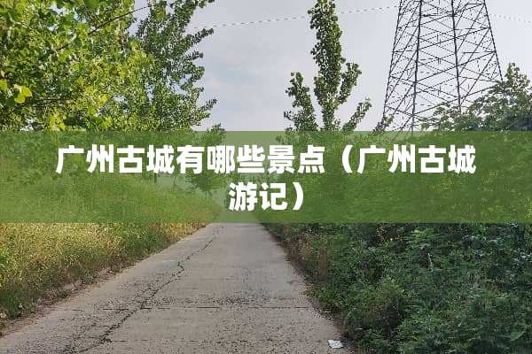 广州古城有哪些景点（广州古城游记）