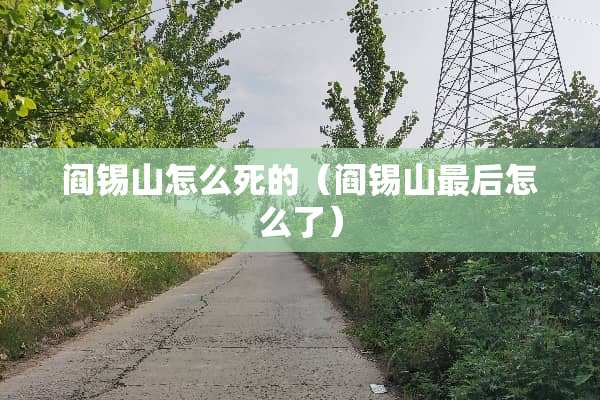 阎锡山怎么死的（阎锡山最后怎么了）