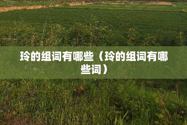 玲的组词有哪些（玲的组词有哪些词）