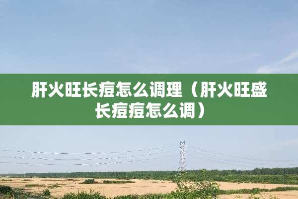 肝火旺长痘怎么调理（肝火旺盛长痘痘怎么调）
