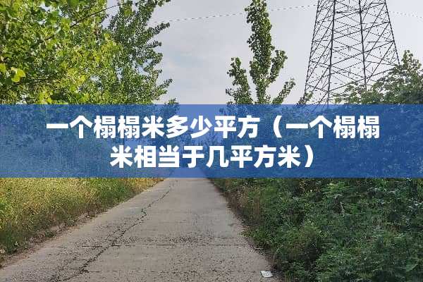 一个榻榻米多少平方（一个榻榻米相当于几平方米）