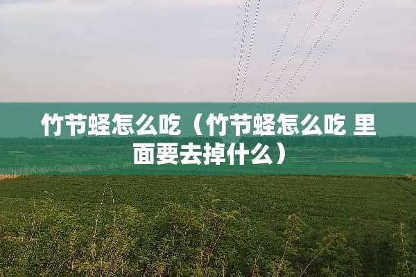 竹节蛏怎么吃（竹节蛏怎么吃 里面要去掉什么）
