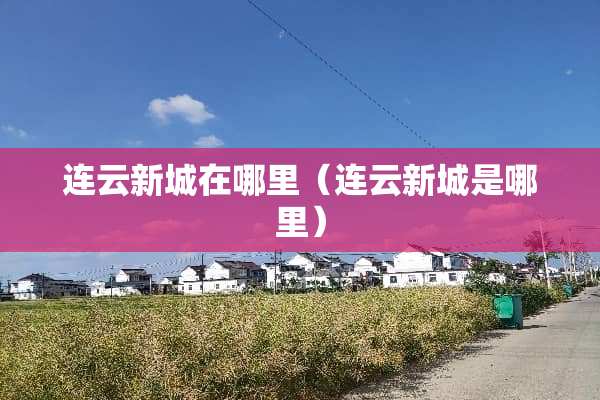 连云新城在哪里（连云新城是哪里）