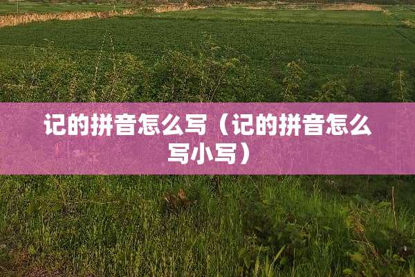 记的拼音怎么写（记的拼音怎么写小写）