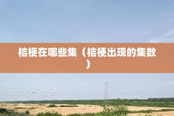 桔梗在哪些集（桔梗出现的集数）