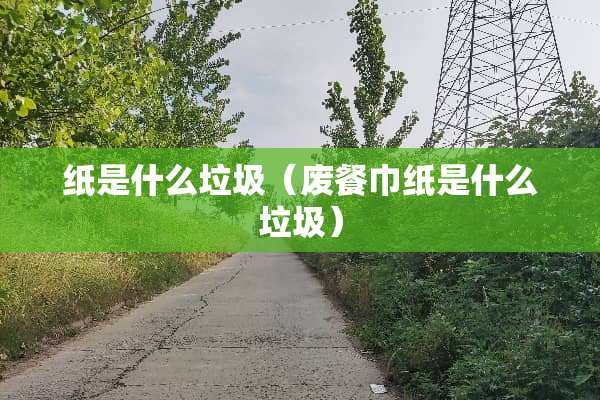 纸是什么垃圾（废餐巾纸是什么垃圾）