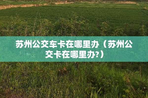 苏州公交车卡在哪里办（苏州公交卡在哪里办?）