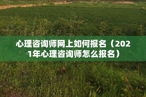 心理咨询师网上如何报名（2021年心理咨询师怎么报名）