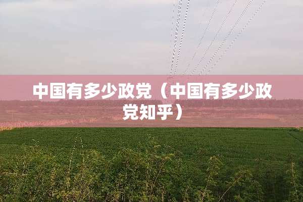 中国有多少政*（中国有多少政*知乎）
