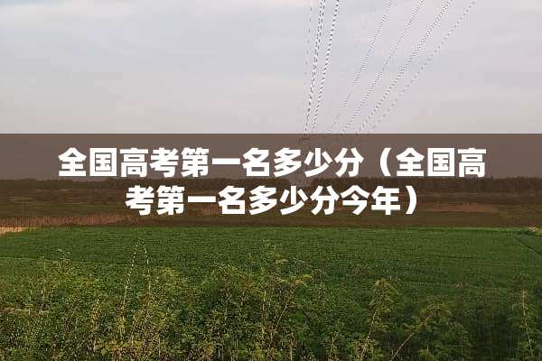 全国高考第一名多少分（全国高考第一名多少分今年）
