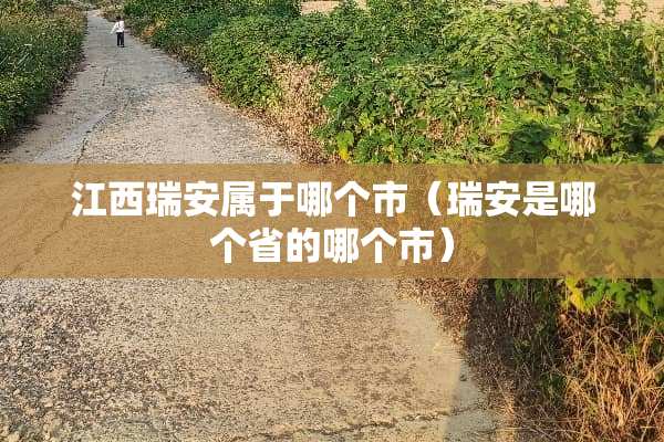 江西瑞安属于哪个市（瑞安是哪个省的哪个市）