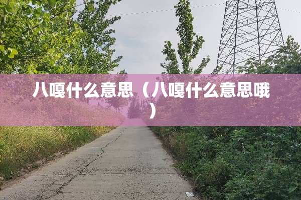八嘎什么意思（八嘎什么意思哦）