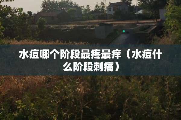 水痘哪个阶段最疼最痒（水痘什么阶段刺痛）