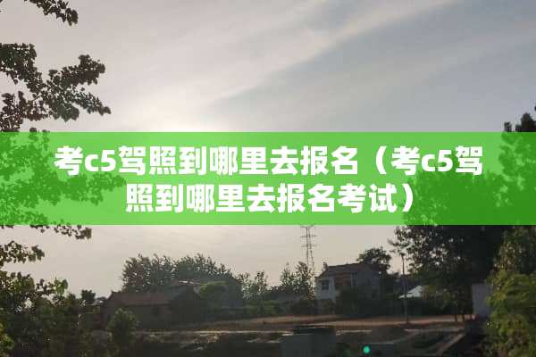 考c5驾照到哪里去报名（考c5驾照到哪里去报名考试）