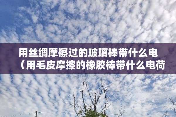 用丝绸摩擦过的玻璃棒带什么电（用毛皮摩擦的橡胶棒带什么电荷）