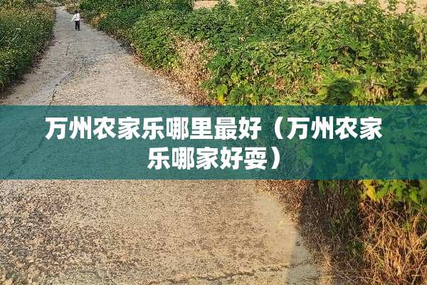 万州农家乐哪里最好（万州农家乐哪家好耍）
