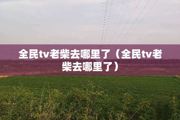全民tv老柴去哪里了（全民tv老柴去哪里了）