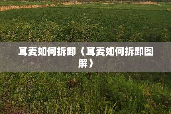 耳麦如何拆卸（耳麦如何拆卸图解）