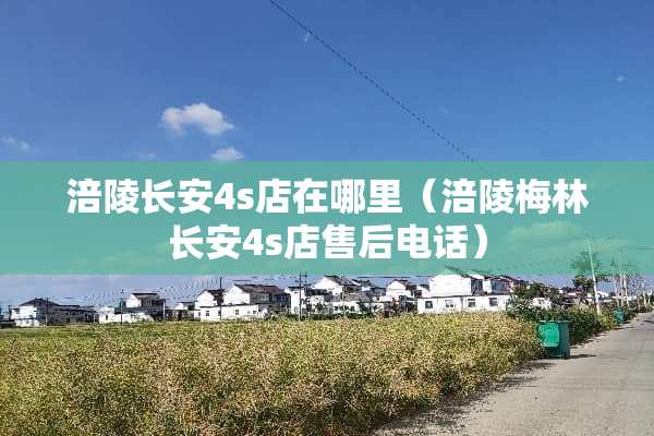 涪陵长安4s店在哪里（涪陵梅林长安4s店售后电话）
