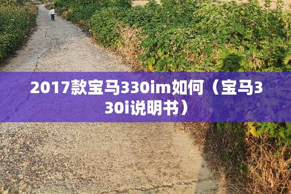2017款宝马330im如何（宝马330i说明书）