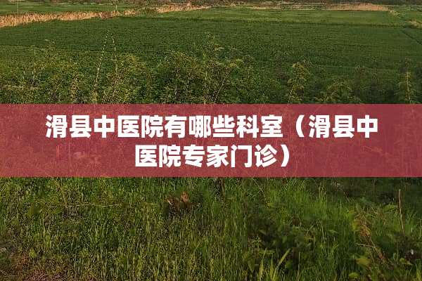 滑县中医院有哪些科室（滑县中医院专家门诊）