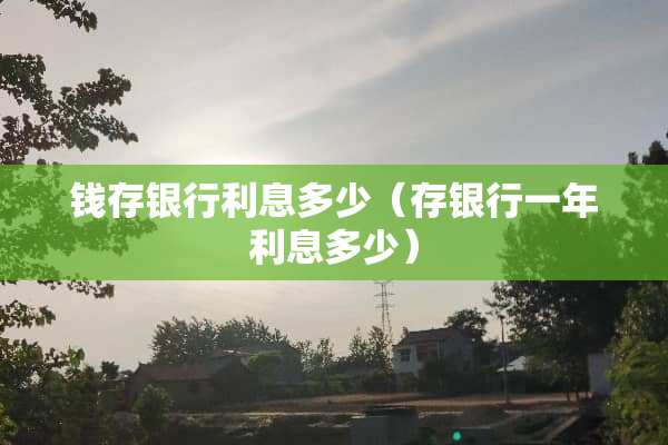 钱存银行利息多少（存银行一年利息多少）
