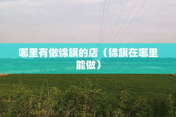 哪里有做锦旗的店（锦旗在哪里能做）