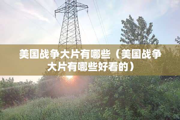 美国战争大片有哪些（美国战争大片有哪些好看的）