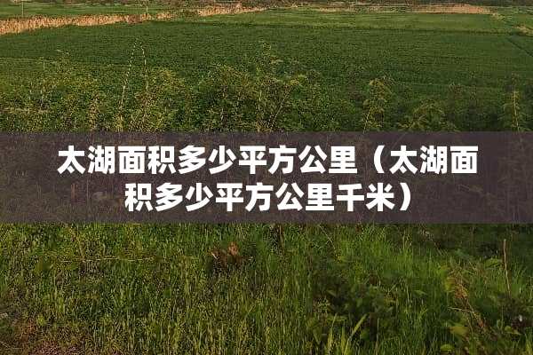 太湖面积多少平方公里（太湖面积多少平方公里千米）