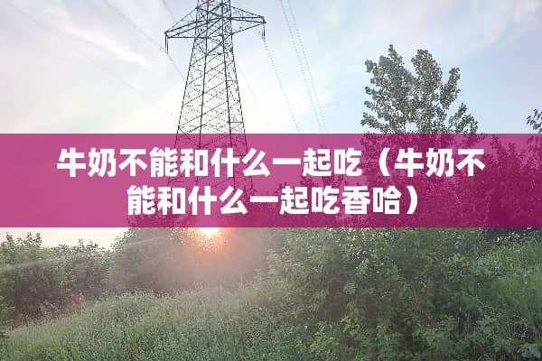 牛奶不能和什么一起吃（牛奶不能和什么一起吃香哈）