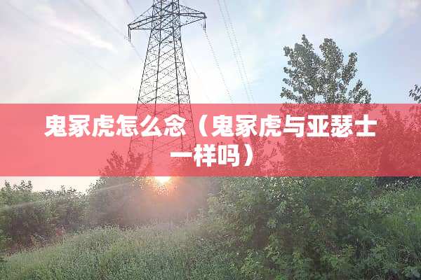 鬼冢虎怎么念（鬼冢虎与亚瑟士一样吗）