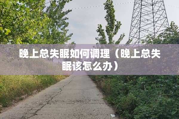 晚上总失眠如何调理（晚上总失眠该怎么办）