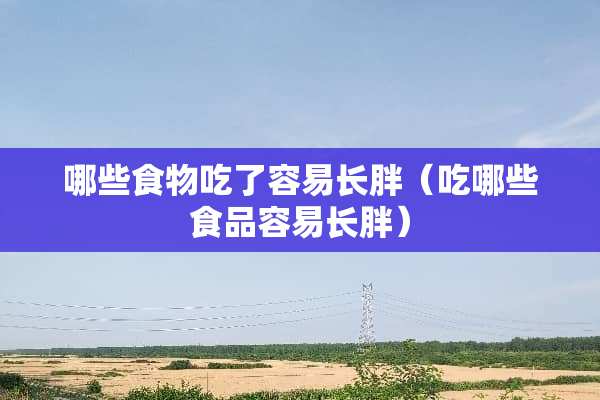 哪些食物吃了容易长胖（吃哪些食品容易长胖）