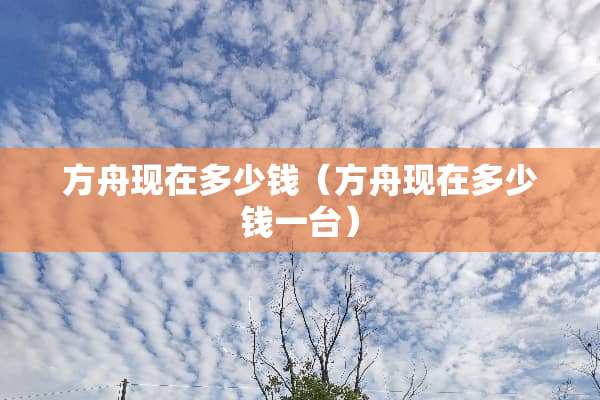 方舟现在多少钱（方舟现在多少钱一台）