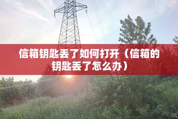 信箱钥匙丢了如何打开（信箱的钥匙丢了怎么办）