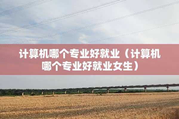 计算机哪个专业好就业（计算机哪个专业好就业女生）