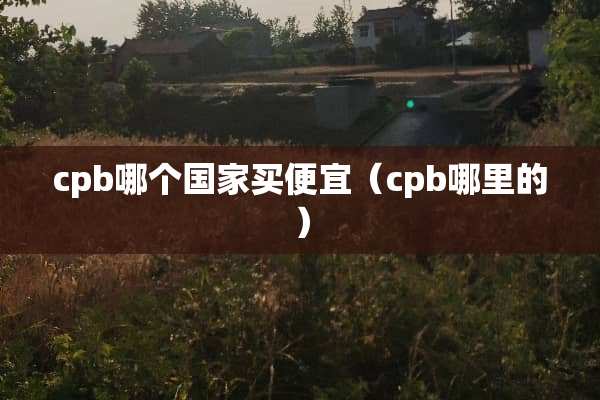 cpb哪个国家买便宜（cpb哪里的）