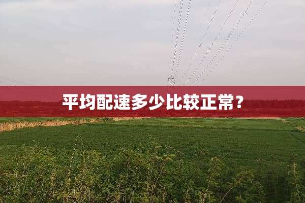 平均配速多少比较正常？