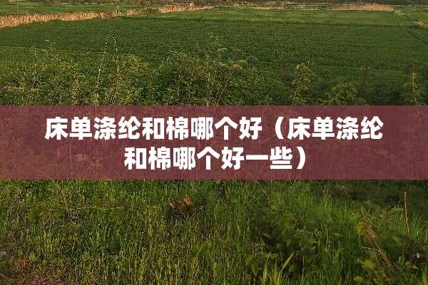 床单涤纶和棉哪个好（床单涤纶和棉哪个好一些）