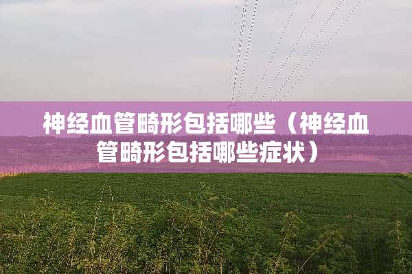 神经血管畸形包括哪些（神经血管畸形包括哪些症状）