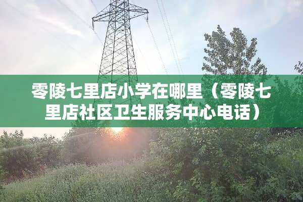 零陵七里店小学在哪里（零陵七里店社区卫生服务中心电话）