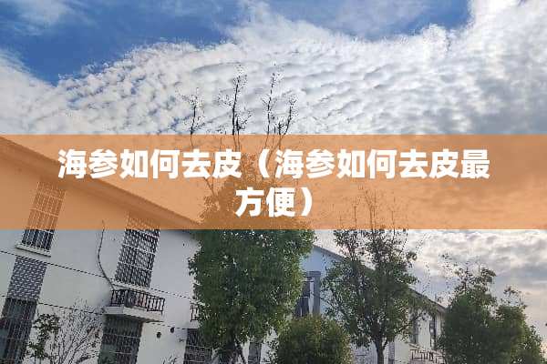 海参如何去皮（海参如何去皮最方便）