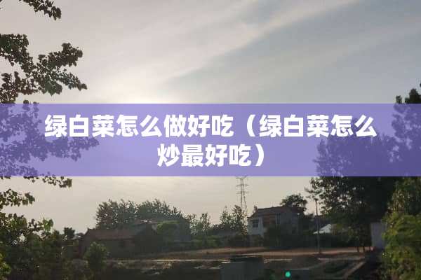 绿白菜怎么做好吃（绿白菜怎么炒最好吃）